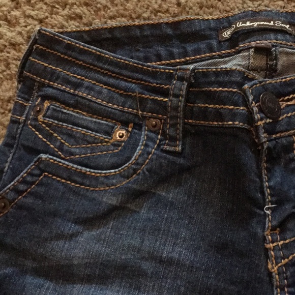 Underground Soul distressed jean shirts Sz 9 - Picture 5 of 12